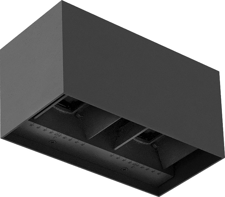 Brilagi - Aplique de pared exterior DOUBLE CUBE LED/12W/230V antracita IP65