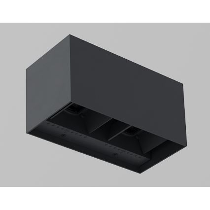Brilagi - Aplique de pared exterior DOUBLE CUBE LED/12W/230V antracita IP65