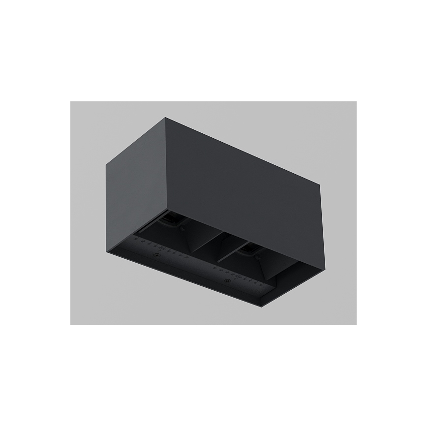 Brilagi - Aplique de pared exterior DOUBLE CUBE LED/12W/230V antracita IP65