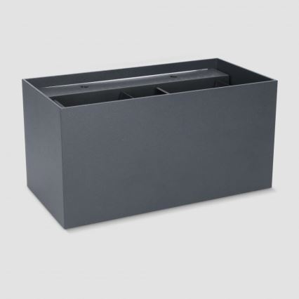 Brilagi - Aplique de pared exterior DOUBLE CUBE LED/12W/230V antracita IP65