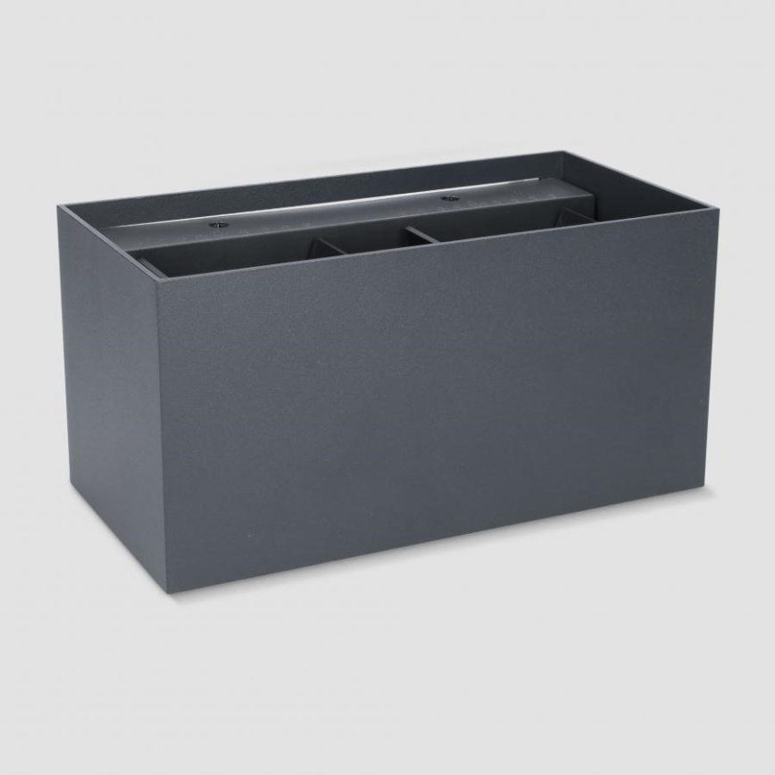 Brilagi - Aplique de pared exterior DOUBLE CUBE LED/12W/230V antracita IP65