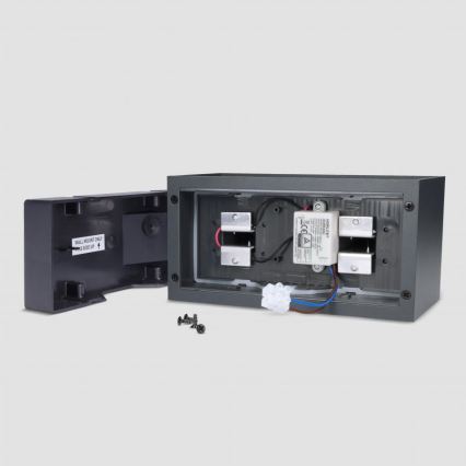 Brilagi - Aplique de pared exterior DOUBLE CUBE LED/12W/230V antracita IP65