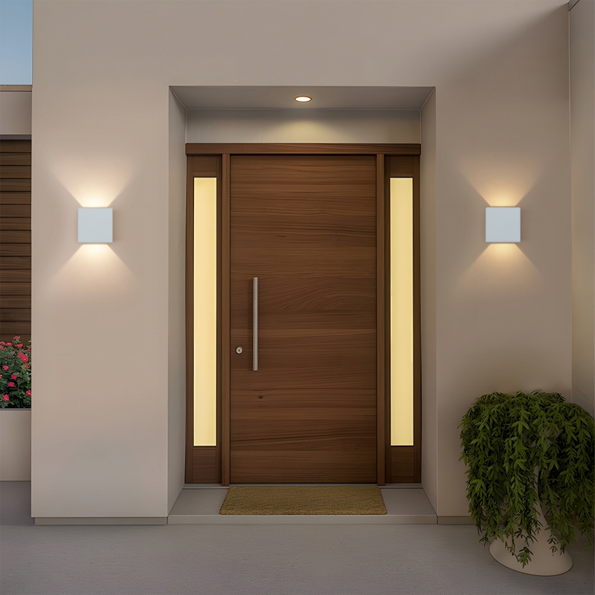 Brilagi - Aplique de pared exterior DOUBLERAY LED/6W/230V, blanco, IP54