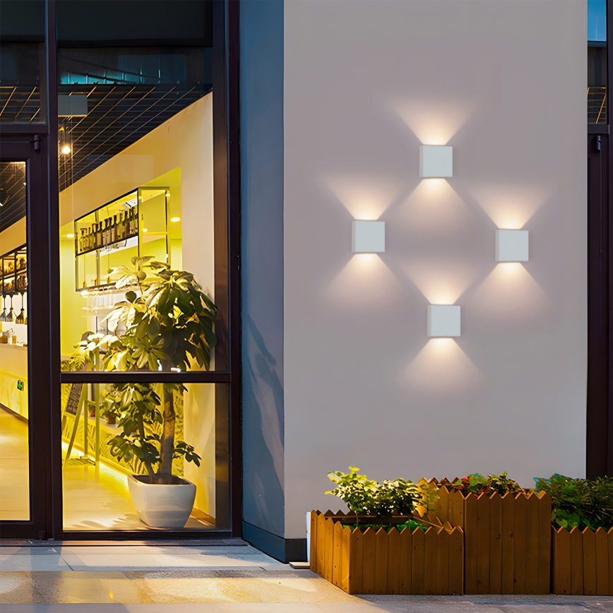 Brilagi - Aplique de pared exterior DOUBLERAY LED/6W/230V, blanco, IP54