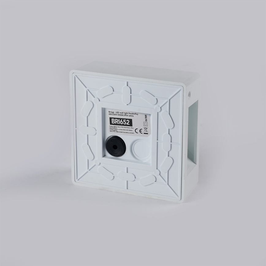 Brilagi - Aplique de pared exterior DOUBLERAY LED/6W/230V, blanco, IP54