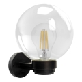 Brilagi - Aplique de pared exterior HARBOR 1xE27/40W/230V IP33 negro/transparente