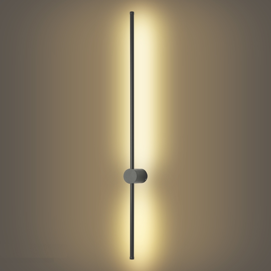 Brilagi - Aplique de pared exterior LED AURA LED/20W/230V 3000K IP54 97 cm antracita
