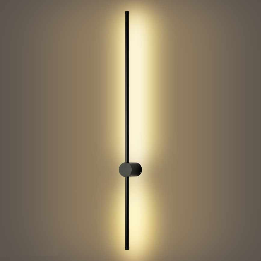Brilagi - Aplique de pared exterior LED AURA LED/20W/230V 3000K IP54 97 cm negro