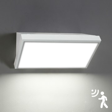 Brilagi - Aplique de pared exterior LED con sensor TRIANGLE LED/20W/230V blanco IP65