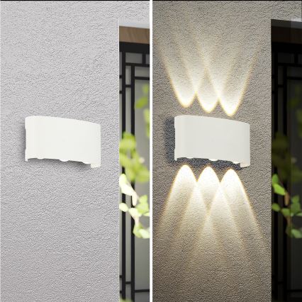 Brilagi - Aplique de pared exterior LED FLAREBOX LED/6W/230V blanco IP65