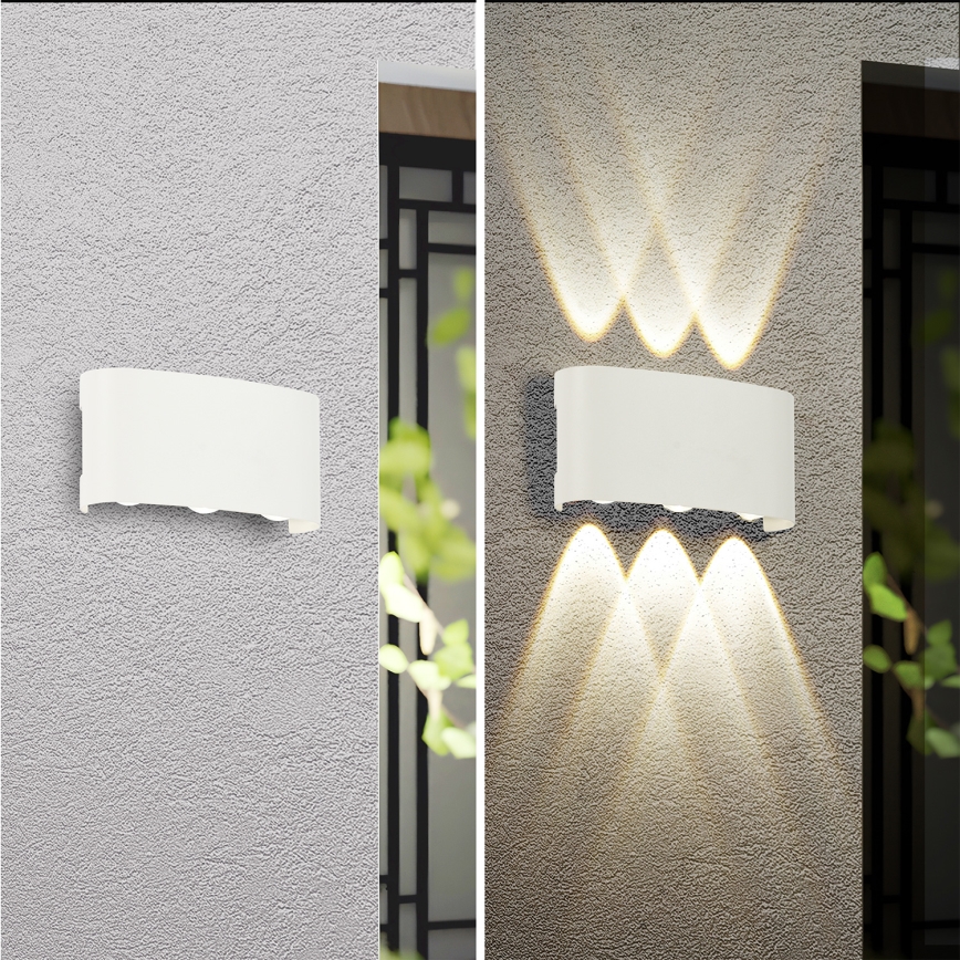 Brilagi - Aplique de pared exterior LED FLAREBOX LED/6W/230V blanco IP65