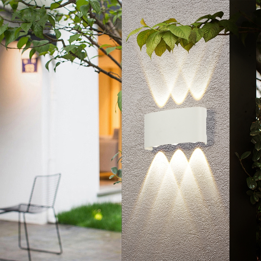 Brilagi - Aplique de pared exterior LED FLAREBOX LED/6W/230V blanco IP65