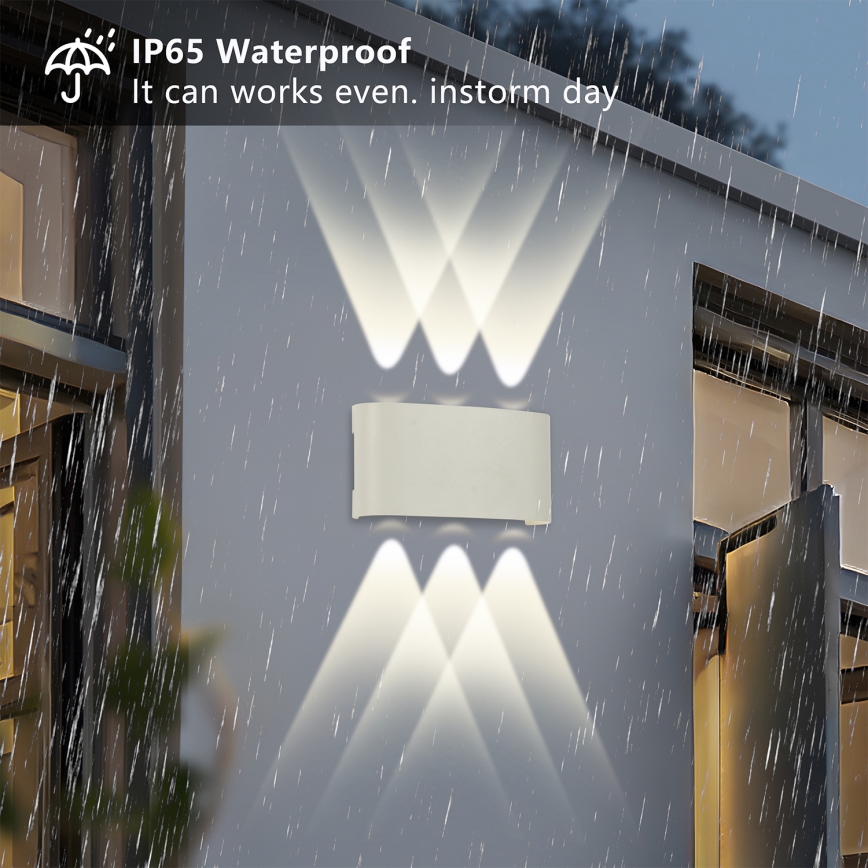 Brilagi - Aplique de pared exterior LED FLAREBOX LED/6W/230V blanco IP65