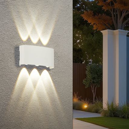 Brilagi - Aplique de pared exterior LED FLAREBOX LED/6W/230V blanco IP65