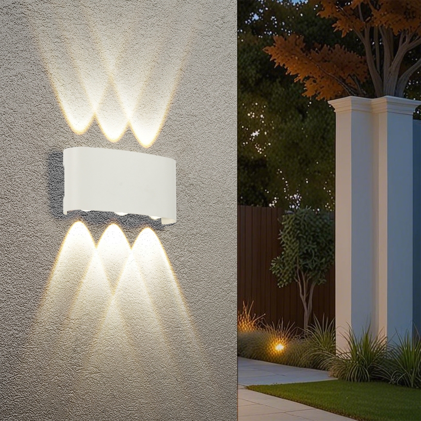 Brilagi - Aplique de pared exterior LED FLAREBOX LED/6W/230V blanco IP65