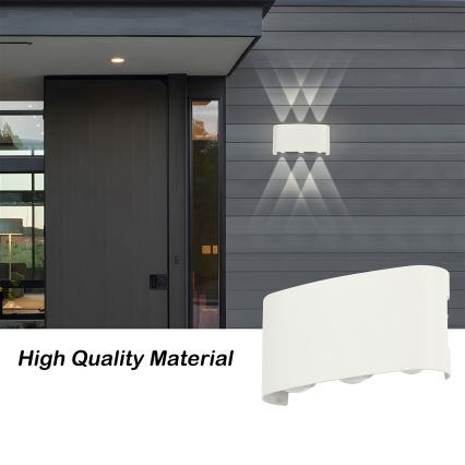 Brilagi - Aplique de pared exterior LED FLAREBOX LED/6W/230V blanco IP65