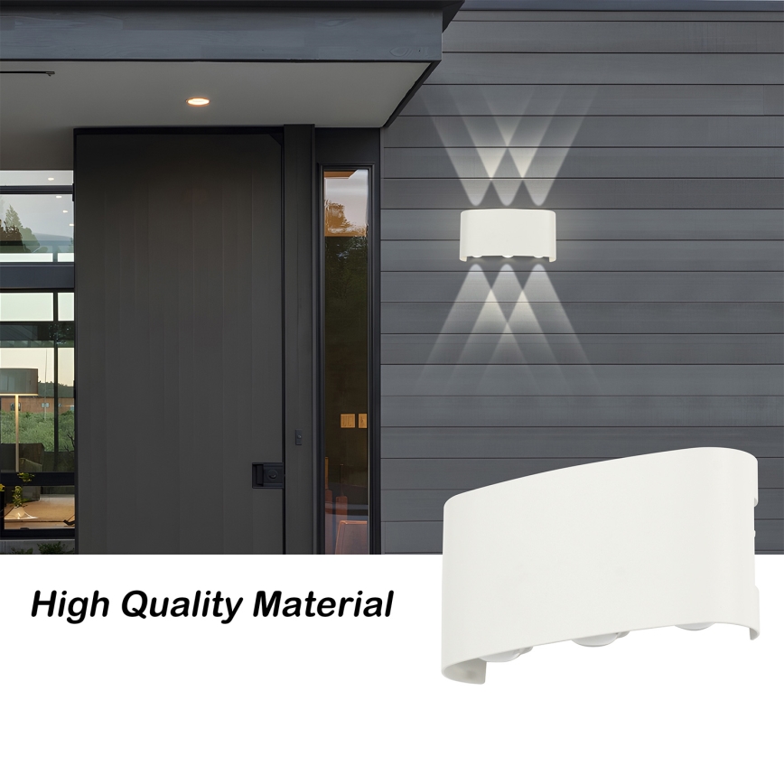 Brilagi - Aplique de pared exterior LED FLAREBOX LED/6W/230V blanco IP65