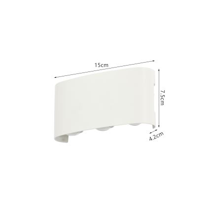 Brilagi - Aplique de pared exterior LED FLAREBOX LED/6W/230V blanco IP65