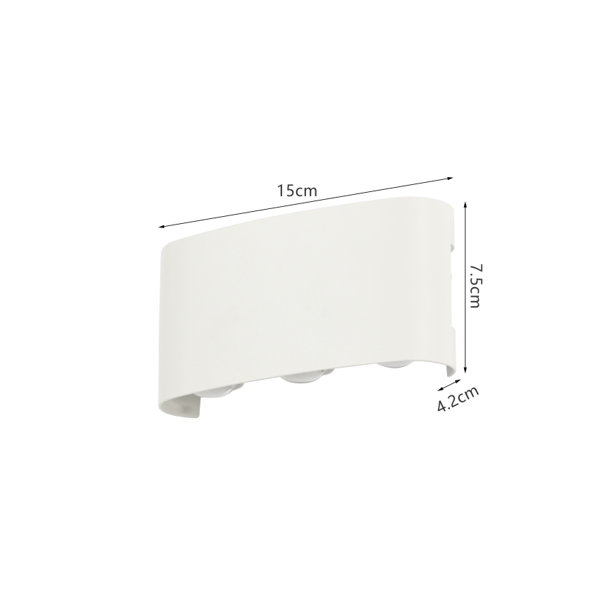 Brilagi - Aplique de pared exterior LED FLAREBOX LED/6W/230V blanco IP65