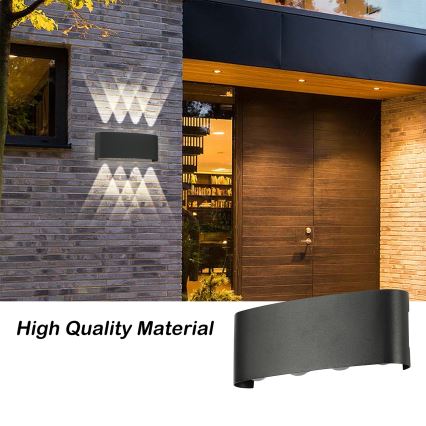 Brilagi - Aplique de pared exterior LED FLAREBOX LED/8W/230V, negro, IP65