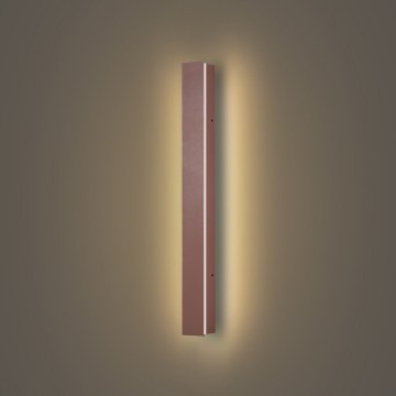 Brilagi - Aplique de pared exterior LED LINEAR LED/12W/230V 3000K IP65 50 cm marrón CRI 90