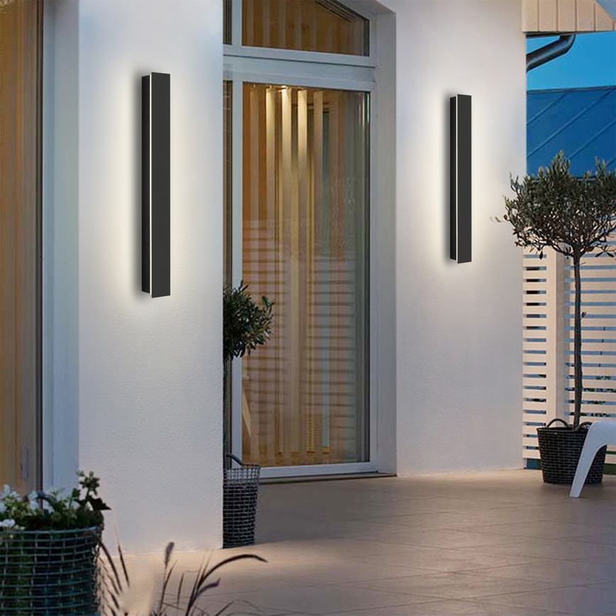Brilagi - Aplique de pared LED para exterior LINEAR LED/12W/230V 4000K IP65 50 cm negro