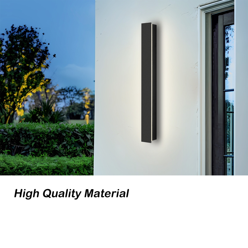 Brilagi - Aplique de pared LED para exterior LINEAR LED/12W/230V 4000K IP65 50 cm negro