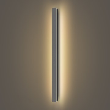 Brilagi - Aplique de pared exterior LED LINEAR LED/22W/230V 3000K IP65 100 cm antracita