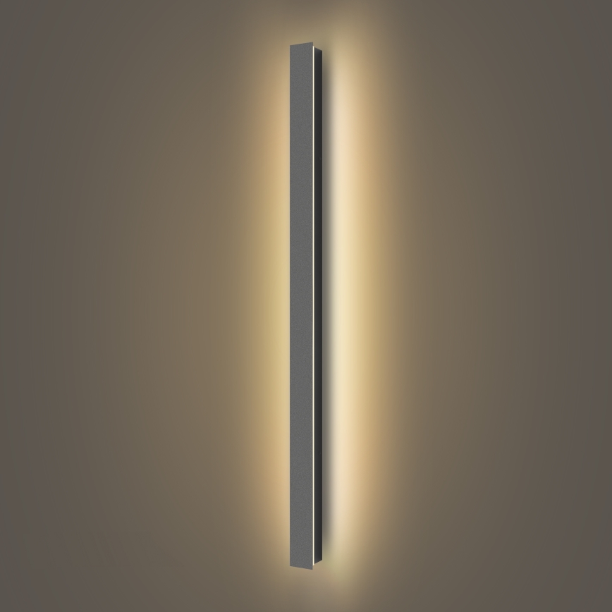 Brilagi - Aplique de pared exterior LED LINEAR LED/22W/230V 3000K IP65 100 cm antracita