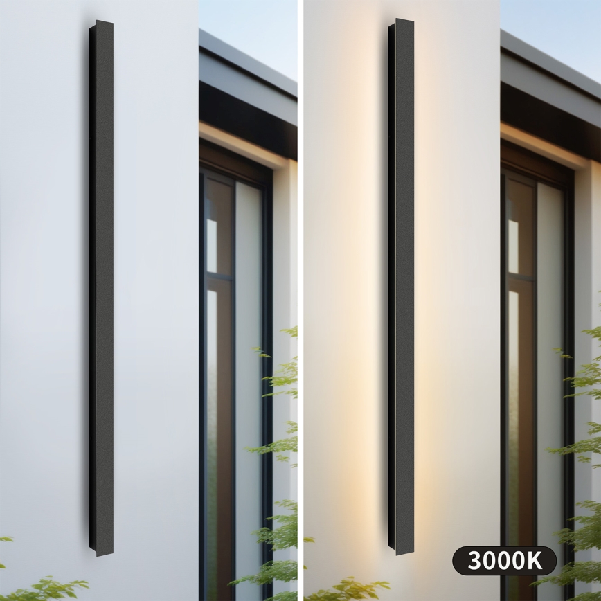 Brilagi - Aplique mural LED para exterior LINEAR LED/32W/230V 3000K IP65 140 cm negro CRI 90