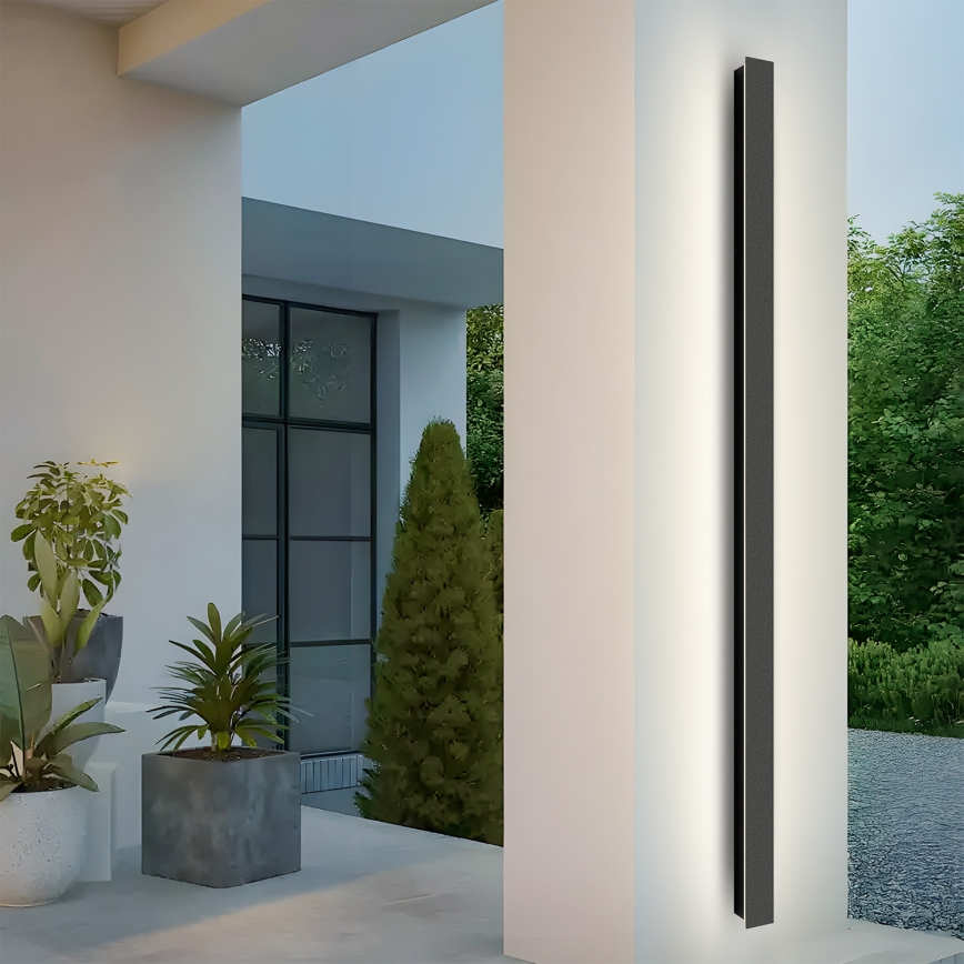Brilagi - Aplique mural LED para exterior LINEAR LED/32W/230V 3000K IP65 140 cm negro CRI 90