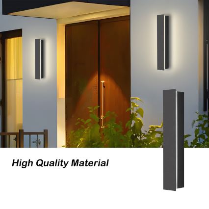 Brilagi - Aplique de pared exterior LED LINEAR LED/8W/230V 3000K IP65 30 cm antracita