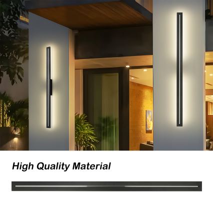 Brilagi - Aplique de pared exterior LINEO LED/24W/230V 3000K IP65 100 cm negro