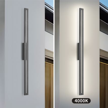 Brilagi - Aplique de pared exterior LED LINEO LED/24W/230V 4000K IP65 100 cm antracita