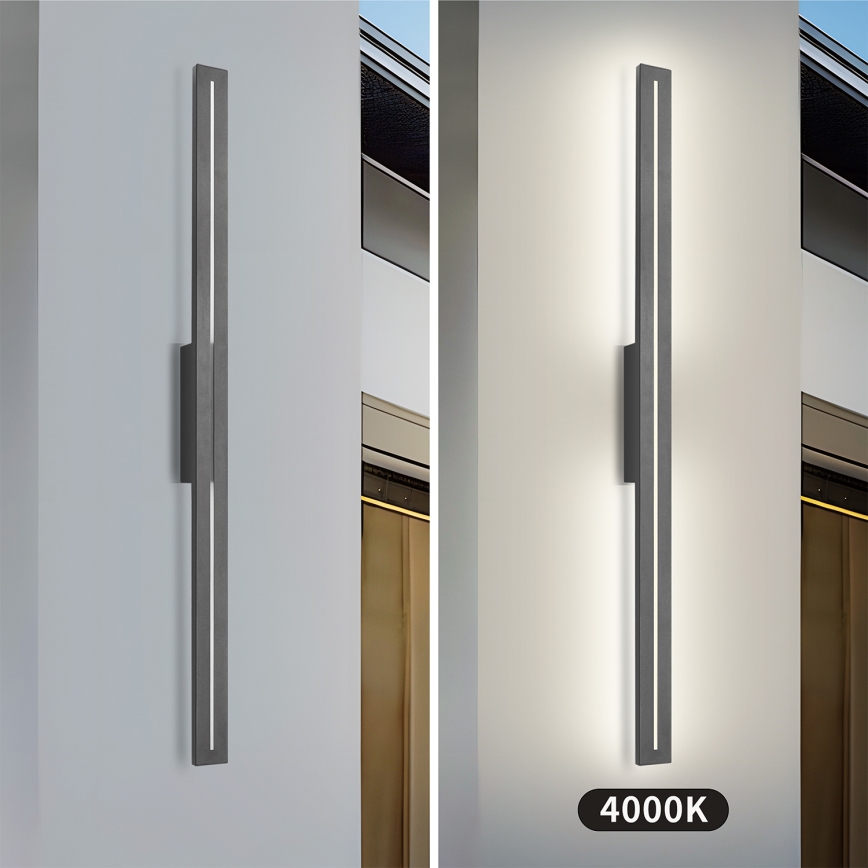 Brilagi - Aplique de pared exterior LED LINEO LED/24W/230V 4000K IP65 100 cm antracita