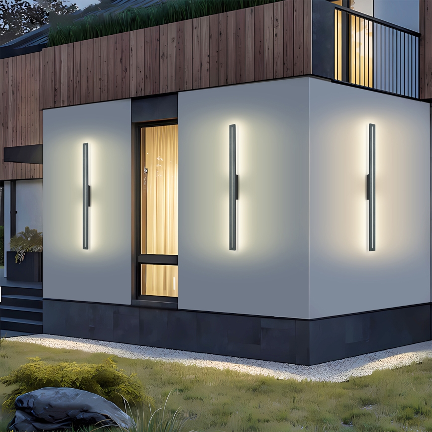 Brilagi - Aplique de pared exterior LED LINEO LED/24W/230V 4000K IP65 100 cm antracita