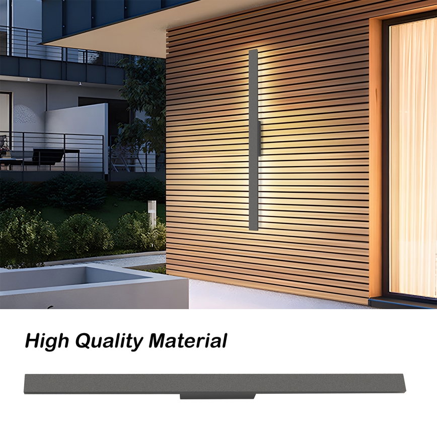 Brilagi - Aplique LED de pared exterior LUNA LED/24W/230V 3000K IP65 100 cm antracita