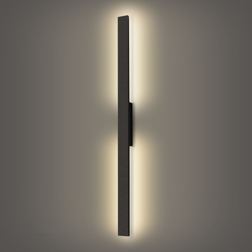 Brilagi - Aplique de pared exterior LED LUNA LED/24W/230V 4000K IP65 100 cm negro