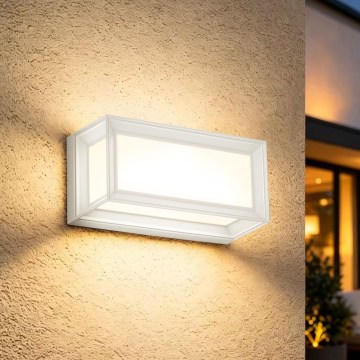 Brilagi - Aplique de pared exterior LED PARKER LED/12W/230V blanco IP44