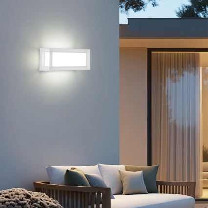 Brilagi - Aplique de pared exterior LED PARKER LED/12W/230V blanco IP44