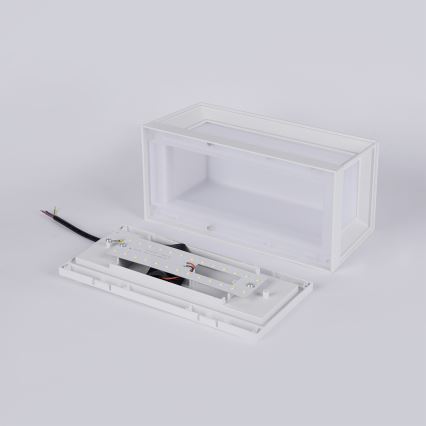 Brilagi - Aplique de pared exterior LED PARKER LED/12W/230V blanco IP44