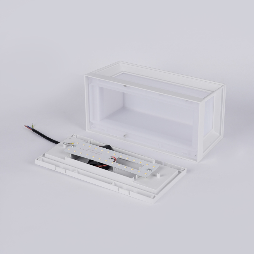 Brilagi - Aplique de pared exterior LED PARKER LED/12W/230V blanco IP44