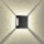 Brilagi - Aplique de pared exterior LED QUADRAY LED/4W/230V negro IP65