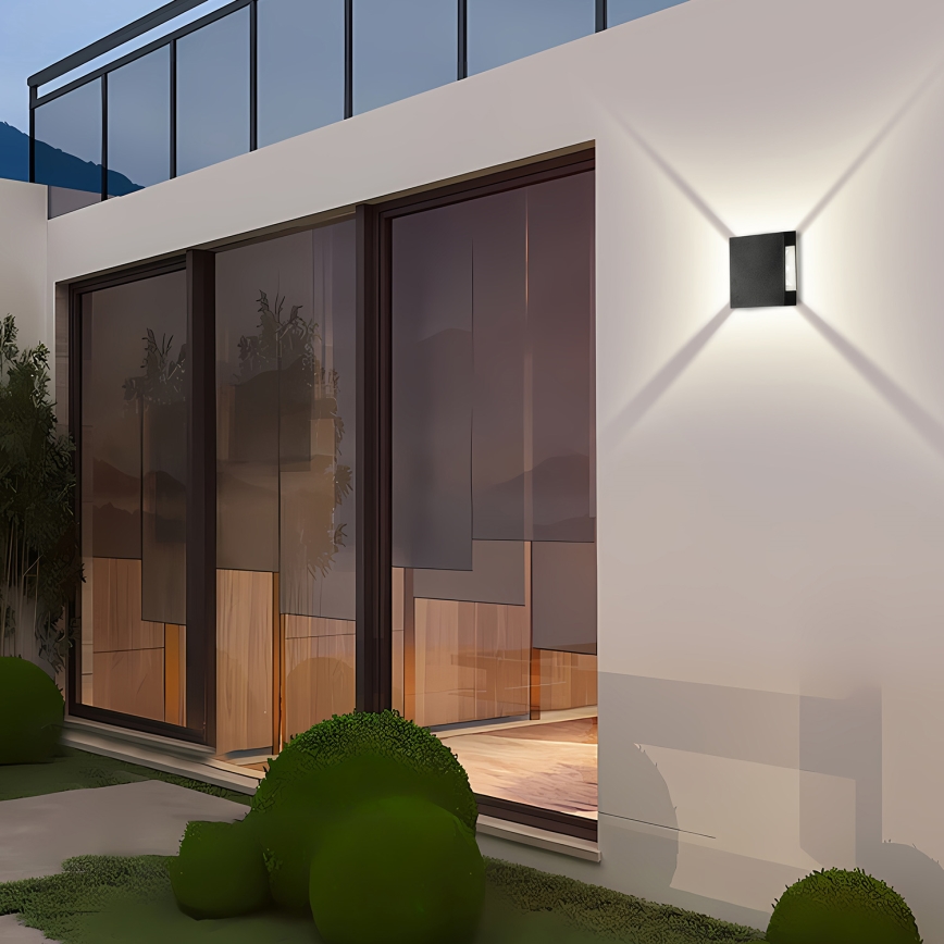 Brilagi - Aplique de pared exterior LED QUADRAY LED/4W/230V negro IP65