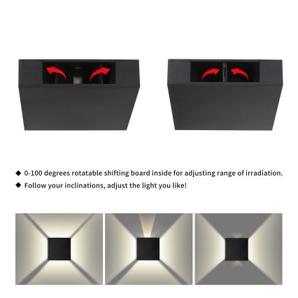 Brilagi - Aplique de pared exterior LED QUADRAY LED/4W/230V negro IP65