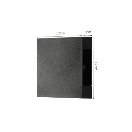 Brilagi - Aplique de pared exterior LED QUADRAY LED/4W/230V negro IP65
