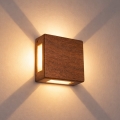 Brilagi - Aplique de pared exterior LED QUADRAY LED/6W/230V acabado en madera IP54