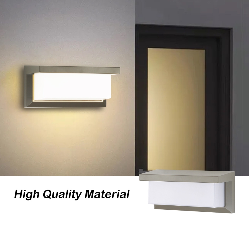 Brilagi - Aplique de pared exterior LED RGBW regulable BRICKY 1xE27/15W/230V 2700-6500K IP54 gris