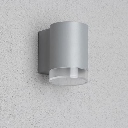Brilagi - Aplique de pared exterior LED RGBW regulable MATERA 1xGU10/6W/230V 3000K IP54 gris + mando a distancia