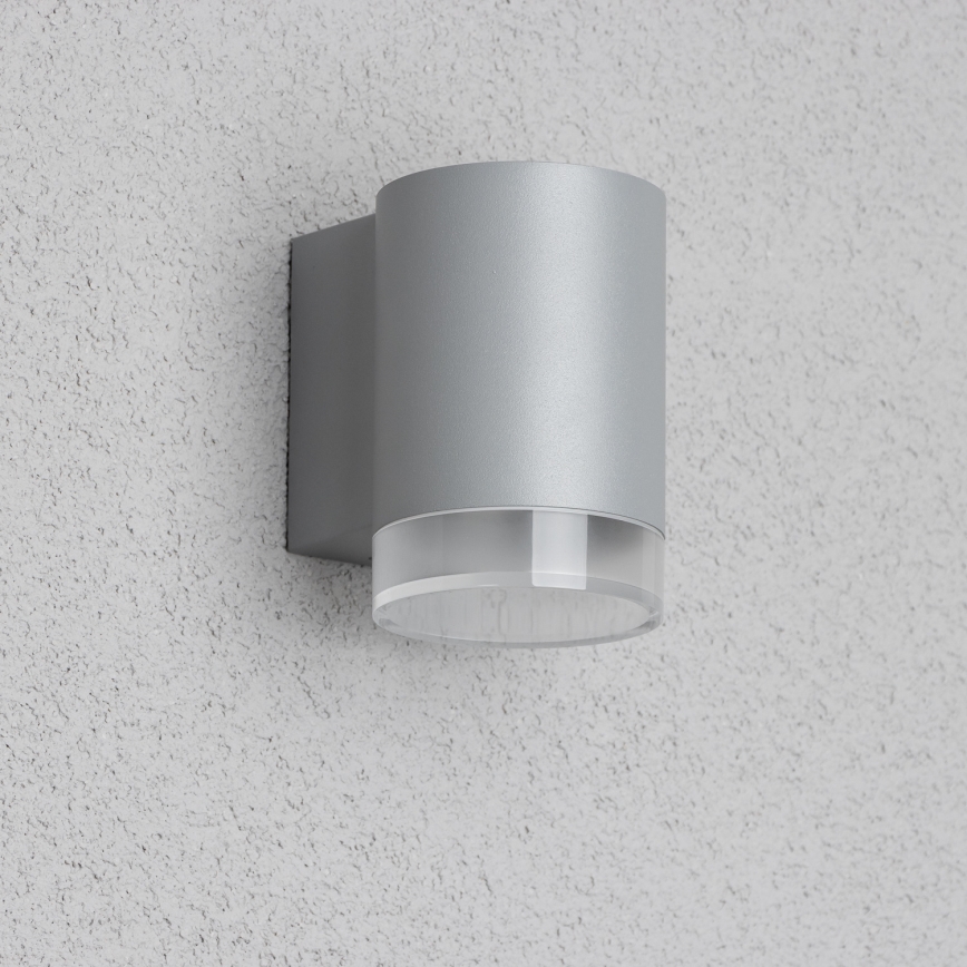 Brilagi - Aplique de pared exterior LED RGBW regulable MATERA 1xGU10/6W/230V 3000K IP54 gris + mando a distancia